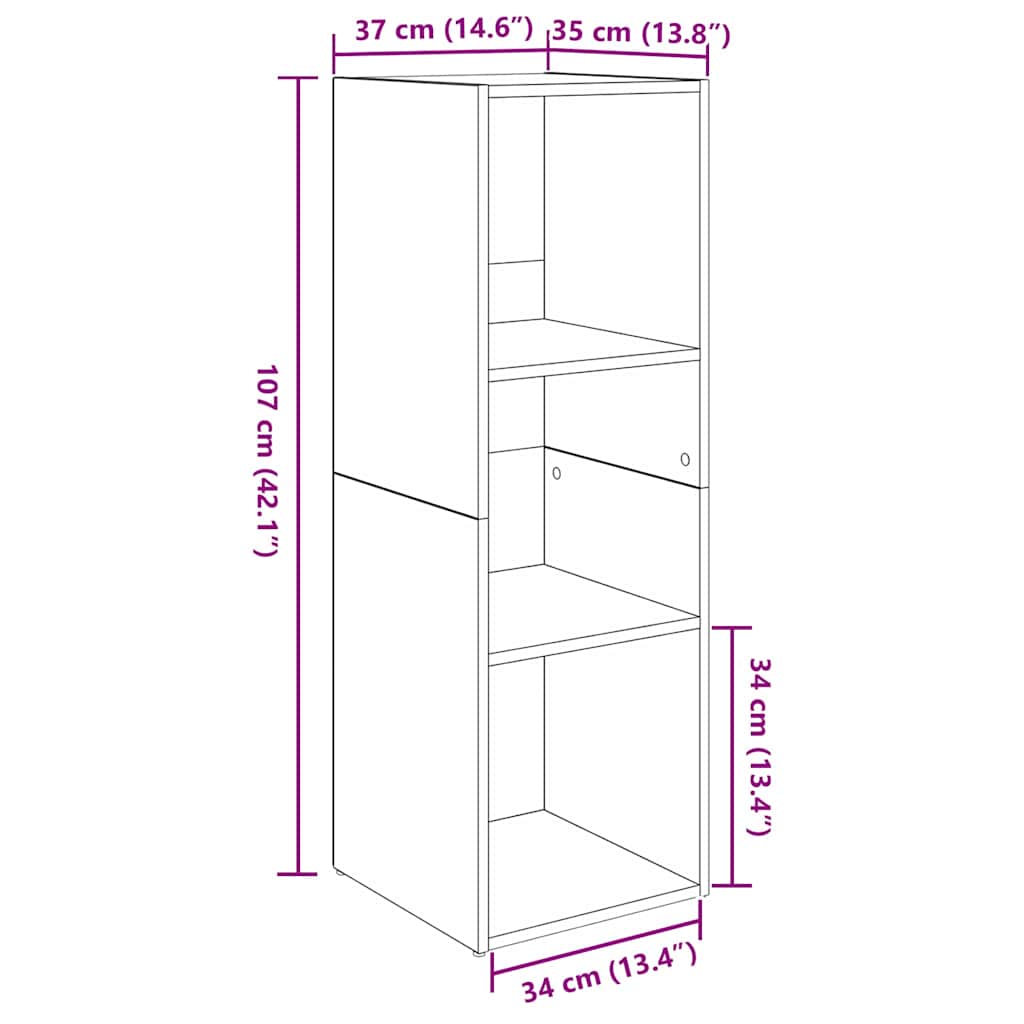 TV Cabinet Set 4 pcs Old Wood Engineered Wood