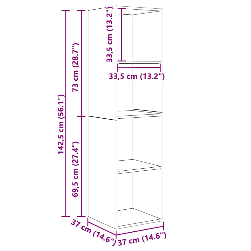 TV Cabinet Set 2 pcs Brown Engineered Wood