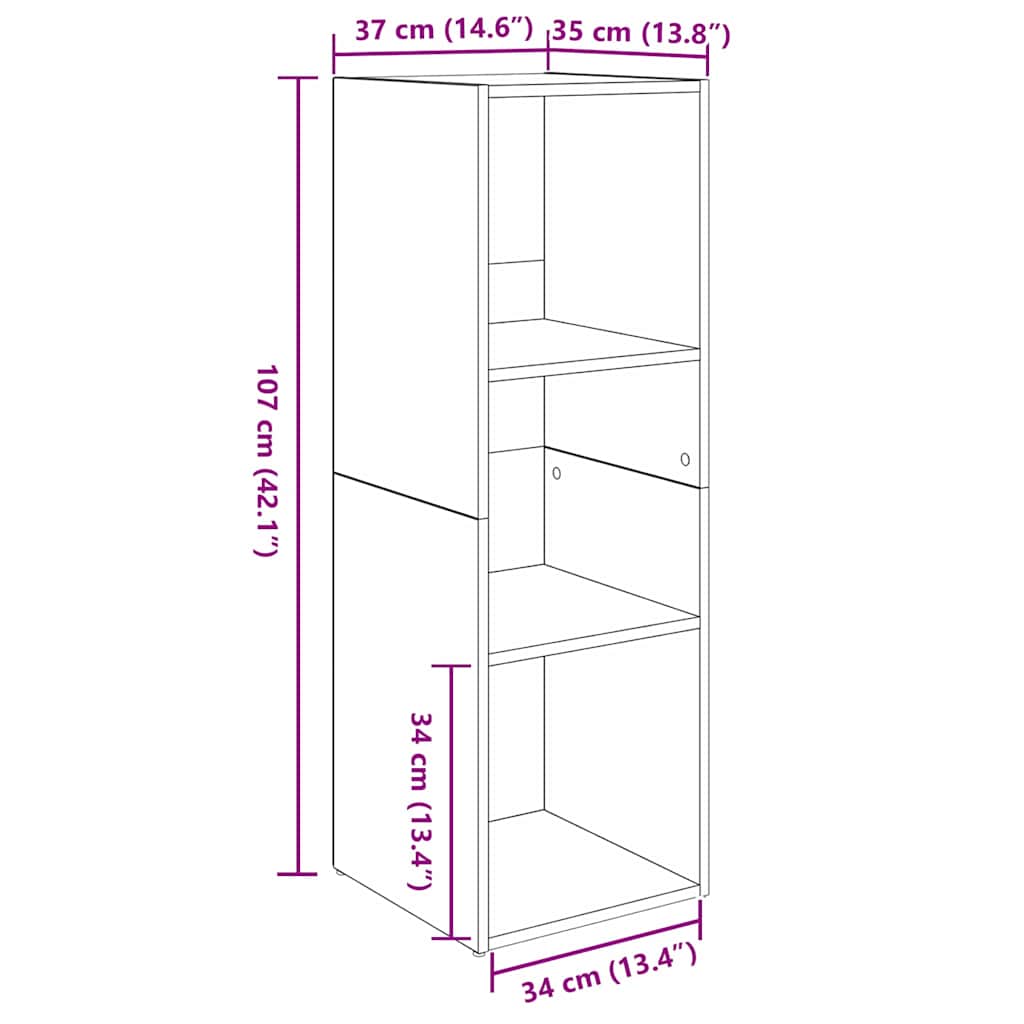 TV Cabinet Set 3 pcs Black Oak Engineered Wood