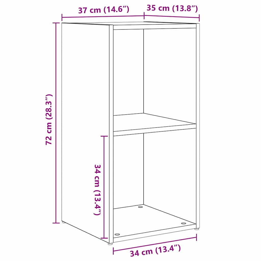 TV Cabinet Set 2 pcs Artisan Oak Engineered Wood