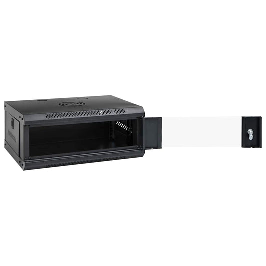 Network Cabinet with Storage Black 53 x 35 x 21 cm Steel