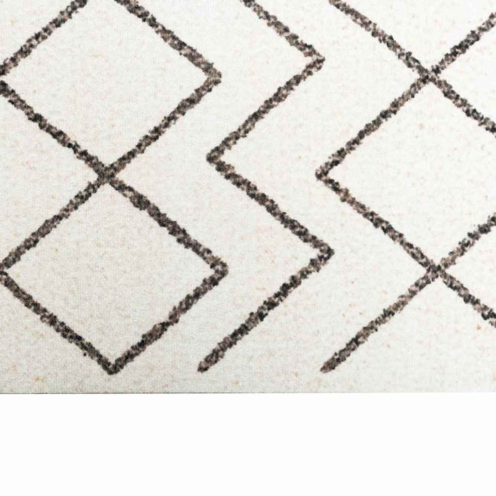 Kitchen Rug White 180 x 60 cm Velvet