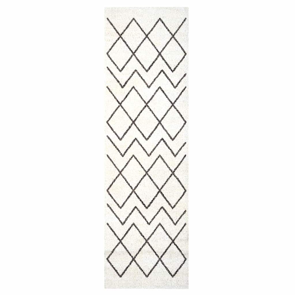 Kitchen Rug White 150 x 45 cm Velvet