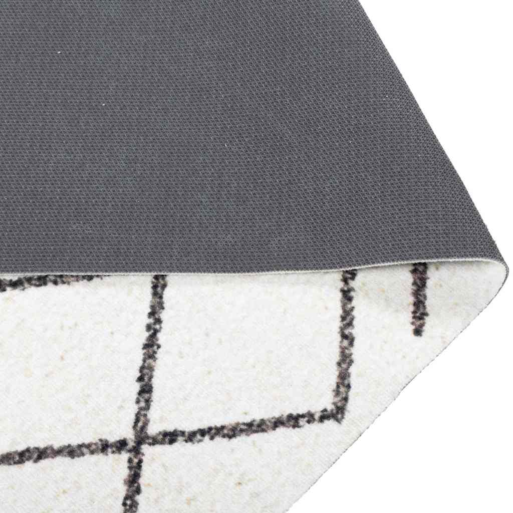 Kitchen Rug White 300 x 60 cm Velvet