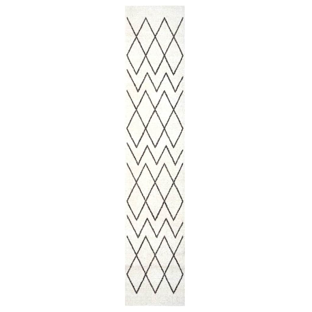 Kitchen Rug White 300 x 60 cm Velvet