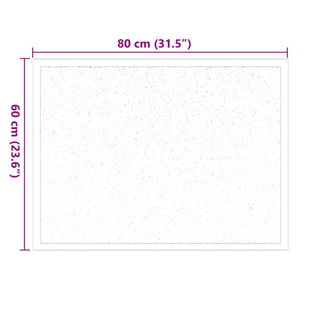 Door Mat Anthracite 60 x 80 x 1.2 cm Teddy Fabric