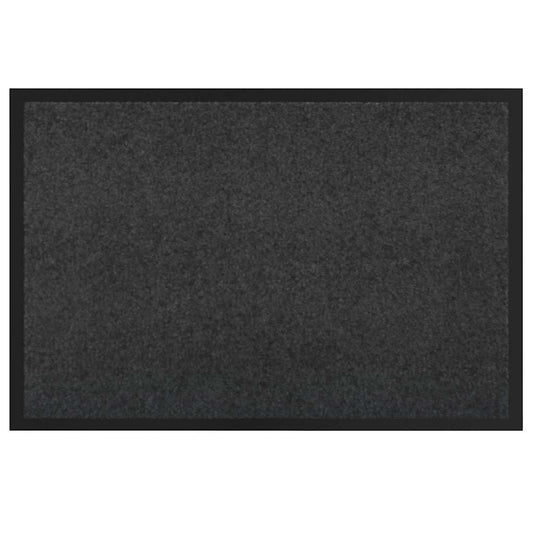 Door Mat Anthracite 80 x 120 x 1.2 cm Teddy Fabric