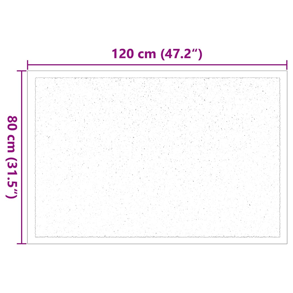 Door Mat Black 80 x 120 x 1.2 cm Teddy Fabric