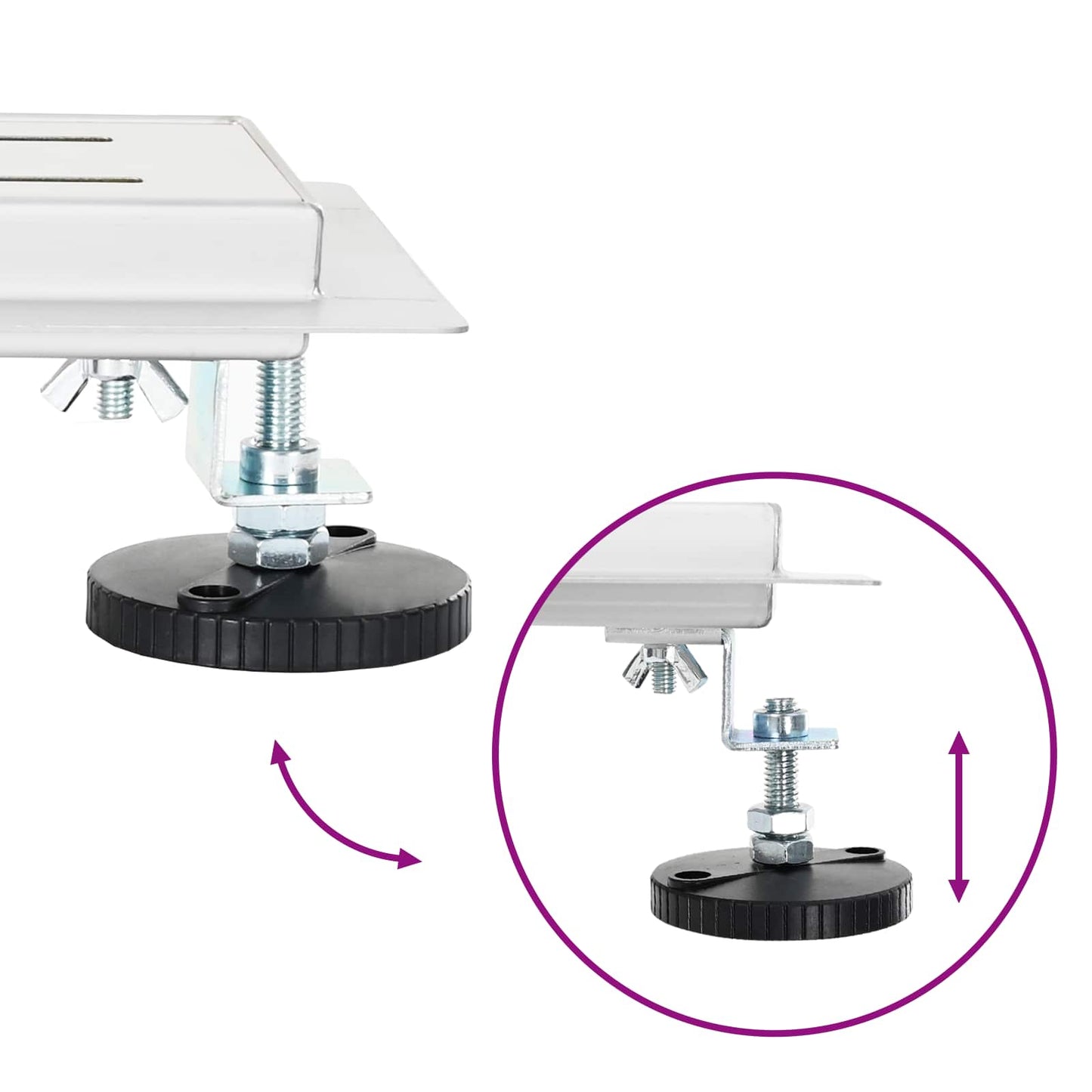 Shower Drain Line Design with 360° Siphon Silver 50 cm