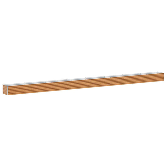 Garden Raised Bed Light Brown 775 x 50 x 36 cm Galvanised Steel