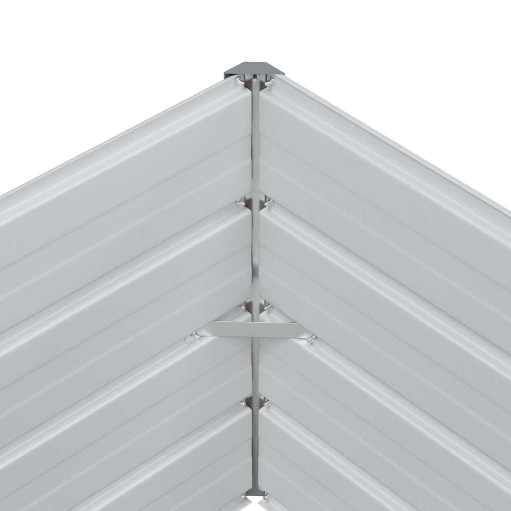 Garden Raised Bed Light Brown 600 x 80 x 45 cm Galvanised Steel