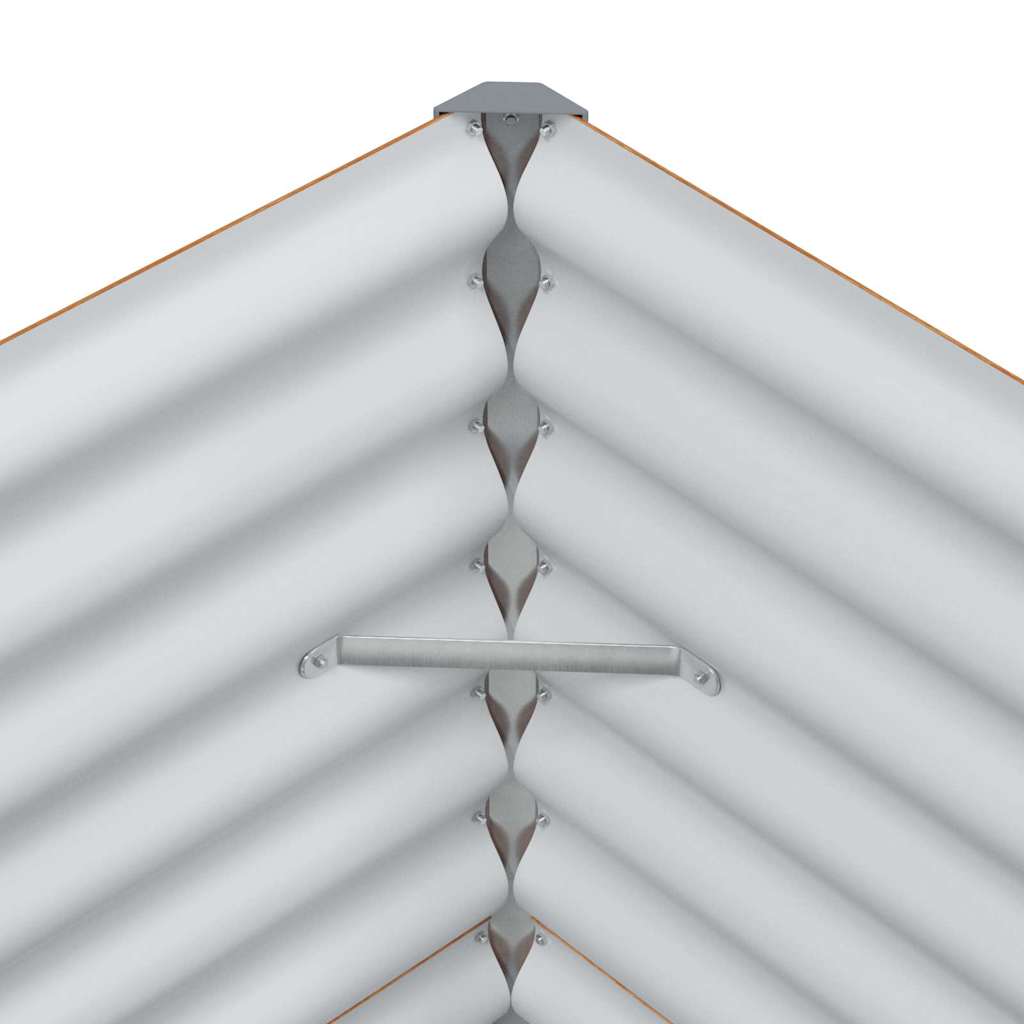 Garden Raised Bed Light Brown 98 x 100 x 68 cm Galvanised Steel