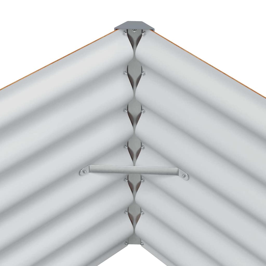Garden Raised Bed Light Brown 290 x 50 x 36 cm Galvanised Steel