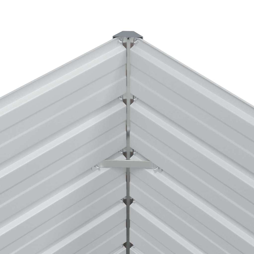 Garden Raised Bed Light Brown 320 x 40 x 77 cm Galvanised Steel
