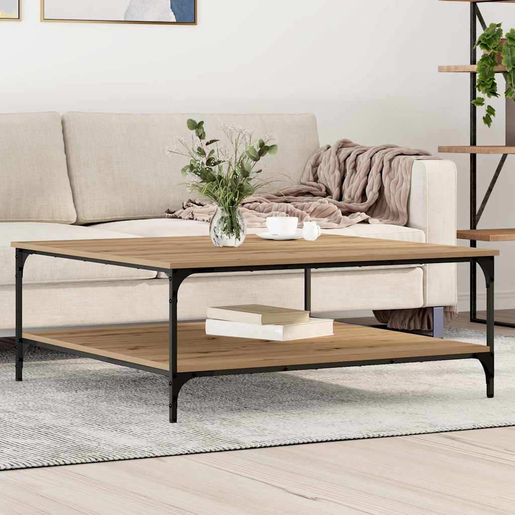 Coffee Table Artisan oak 100 x 100 x 40 cm Engineered wood