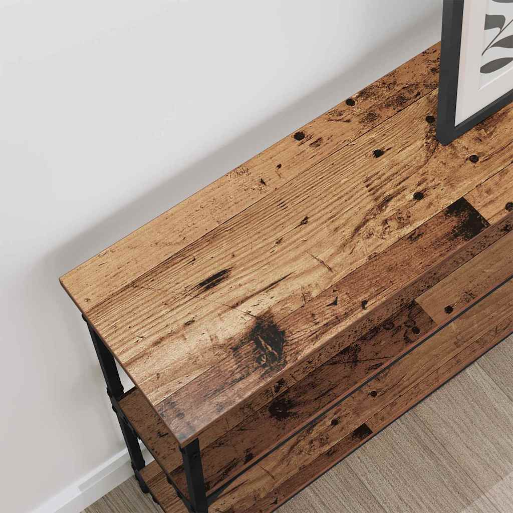 Console Table with Shelf Old wood 100 x 22.5 x 75 cm