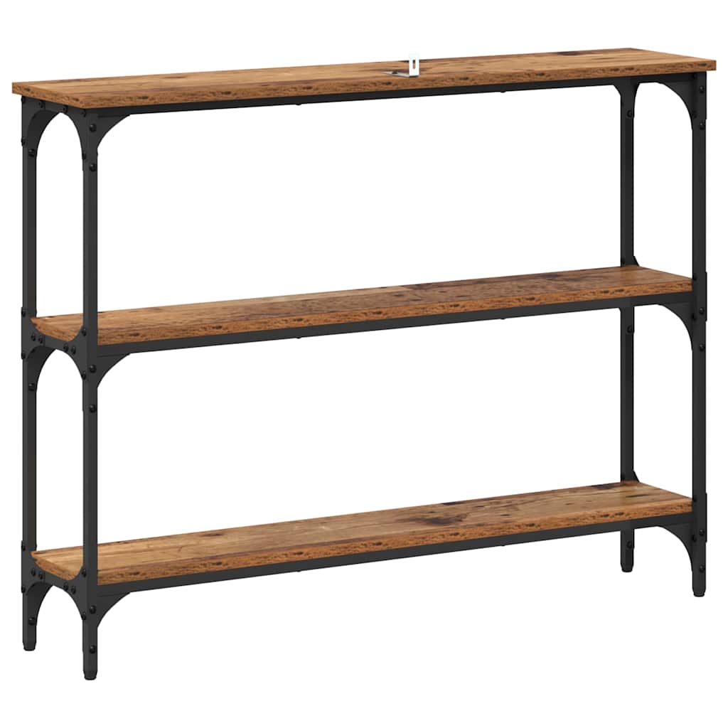 Console Table with Shelf Old wood 100 x 22.5 x 75 cm