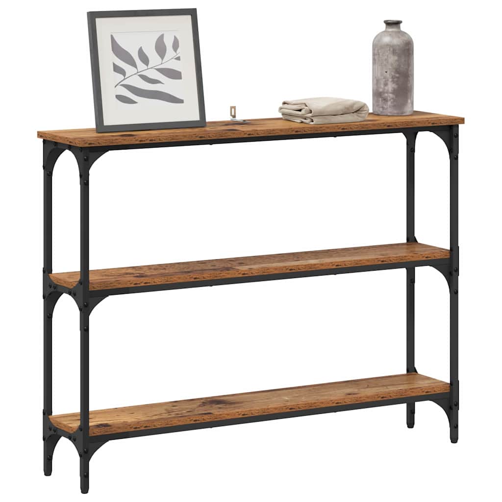 Console Table with Shelf Old wood 100 x 22.5 x 75 cm