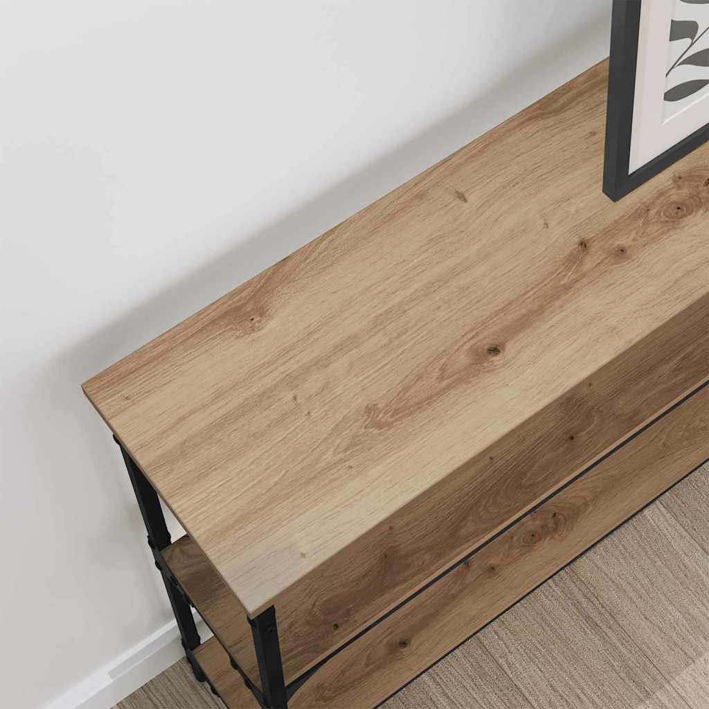 Console Table with Shelf Artisan oak 100 x 22.5 x 75 cm