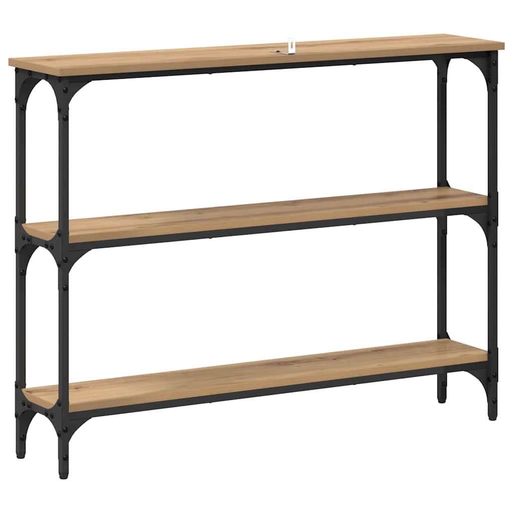 Console Table with Shelf Artisan oak 100 x 22.5 x 75 cm