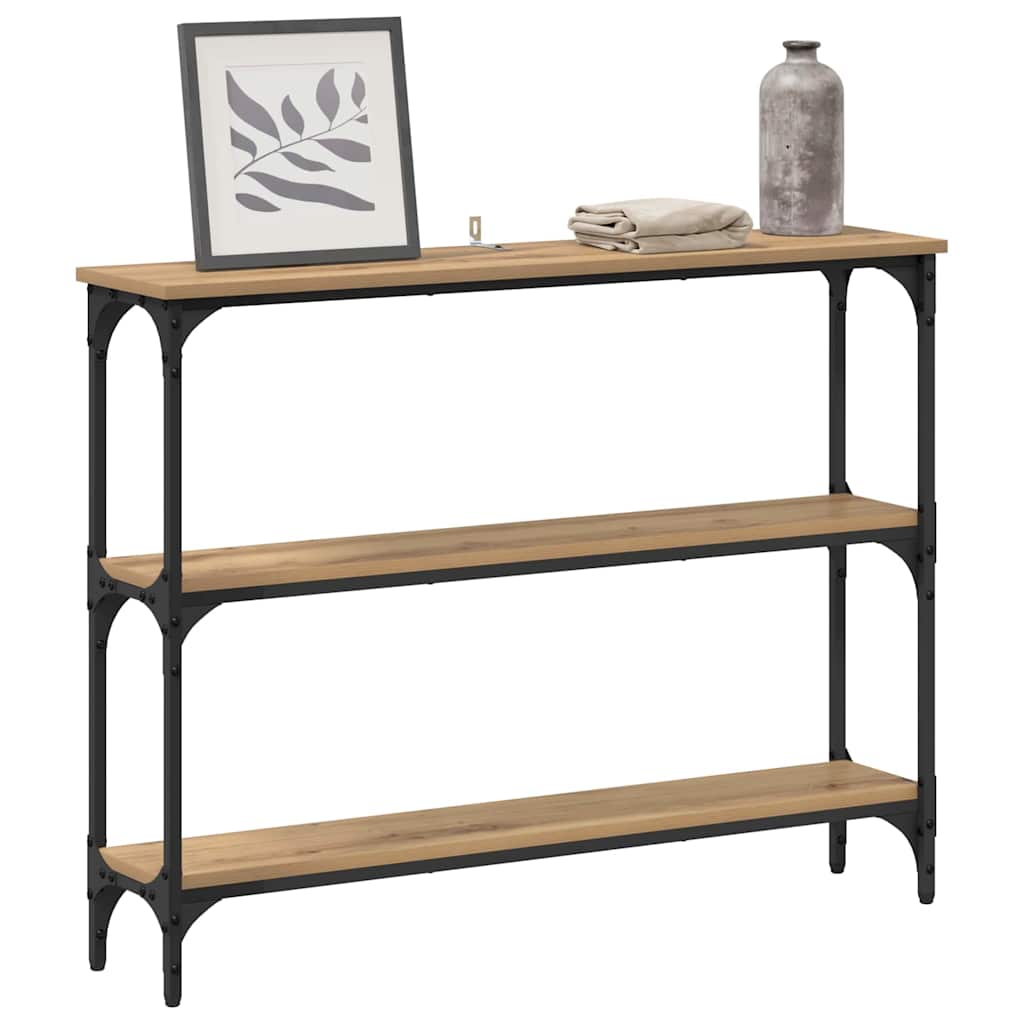 Console Table with Shelf Artisan oak 100 x 22.5 x 75 cm