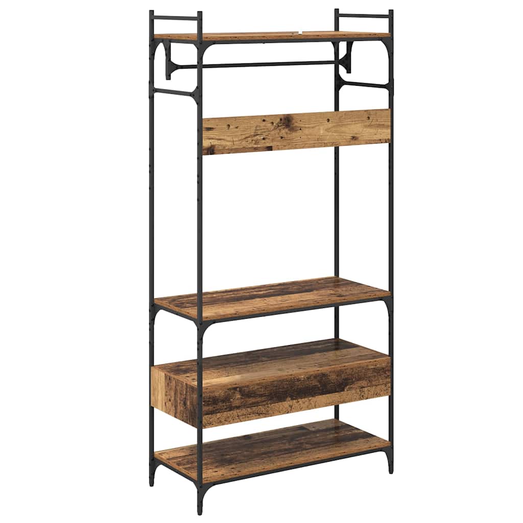 Wardrobe with Shelf Old wood 89 x 39 x 184.5 cm Engineered wood