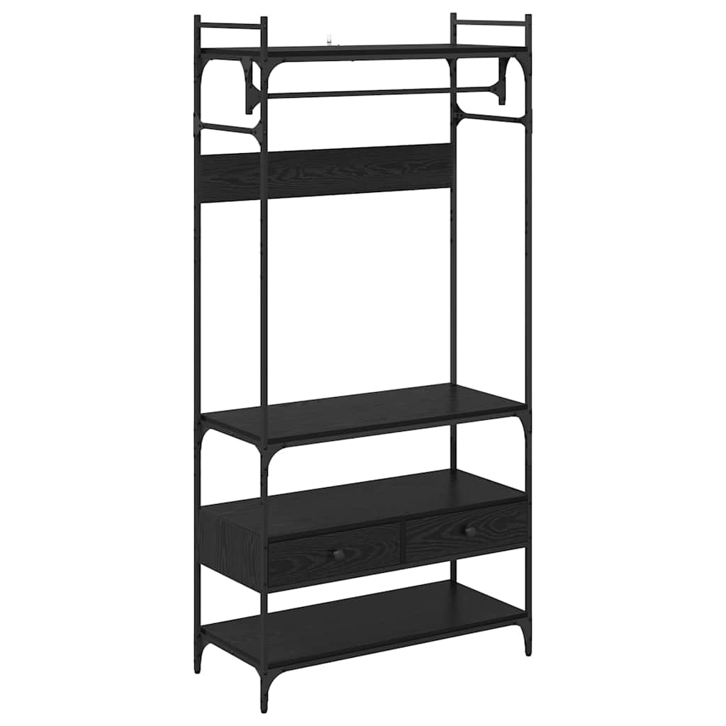 Wardrobe Black oak 89 x 39 x 184.5 cm Engineered wood