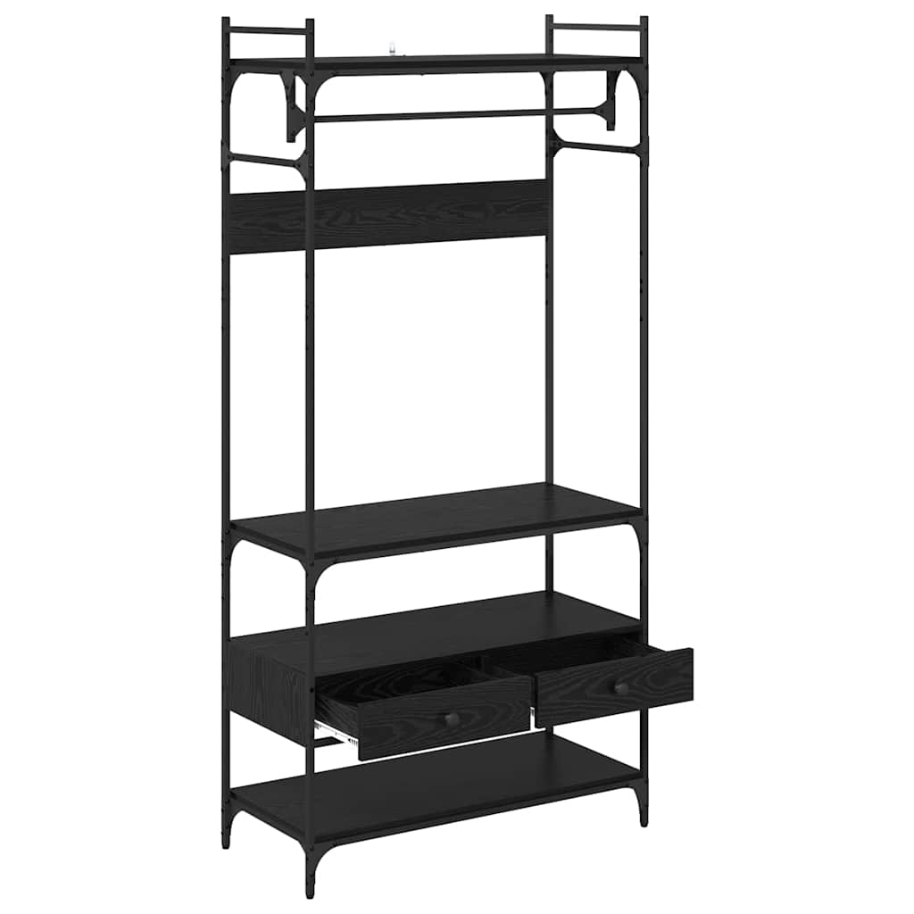 Wardrobe Black oak 89 x 39 x 184.5 cm Engineered wood