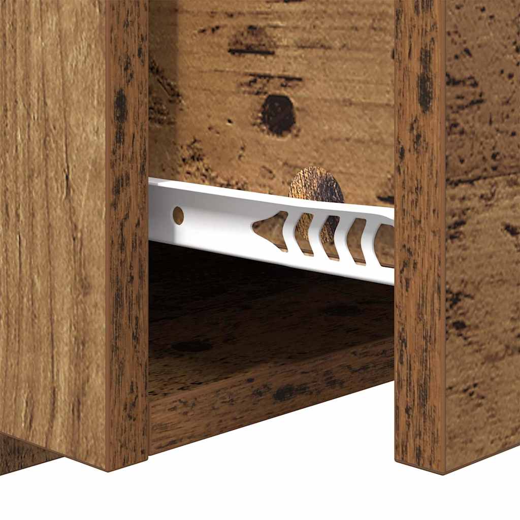 Wall-mounted Bedside Cabinet 2 pcs Old Wood 48.5 x 32.5 x 80 cm