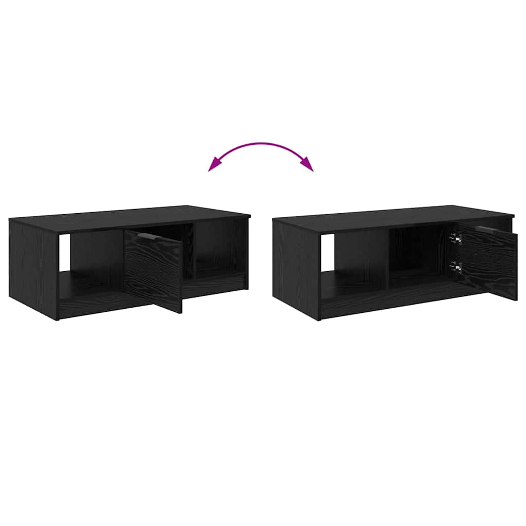 Coffee Table Black Oak 102 x 50 x 36cm Engineered Wood