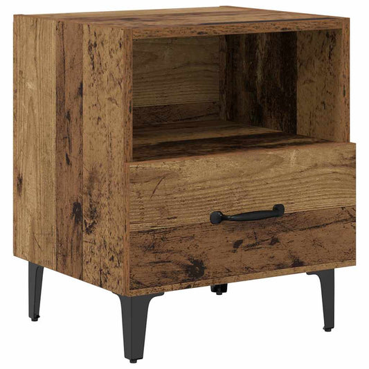 Bedside Cabinet Old Wood 40 x 35 x 47.5 cm Engineered Wood