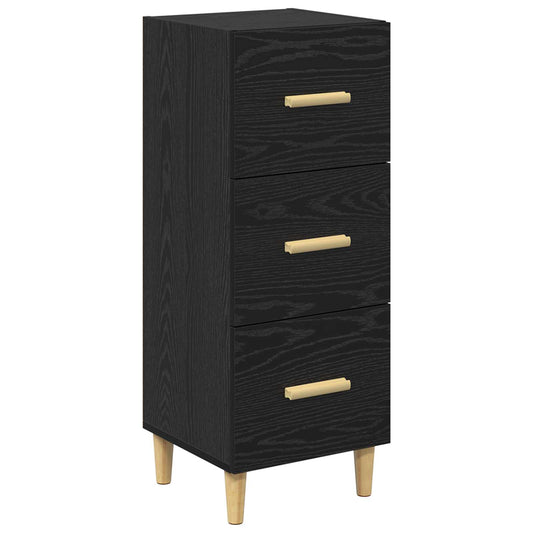 Sideboard Black oak 34.5 x 34 x 90 cm Engineered Wood