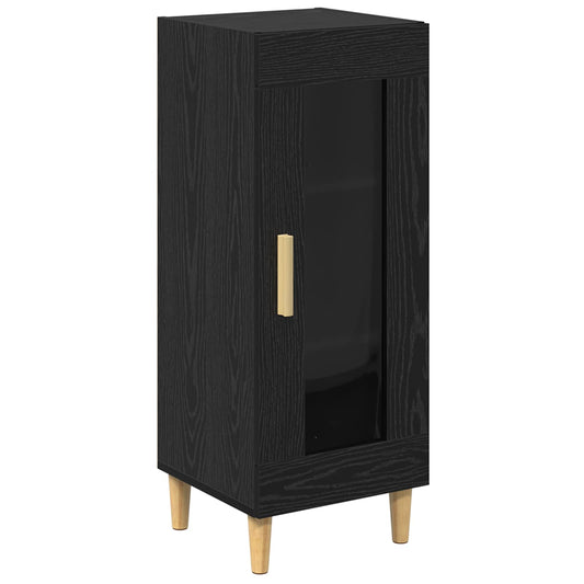 Sideboard Black Oak 34.5 x 32.5 x 90 cm Engineered Wood