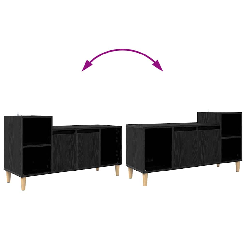 TV Cabinet 100 x 35 x 55 cm Black Oak Engineered Wood