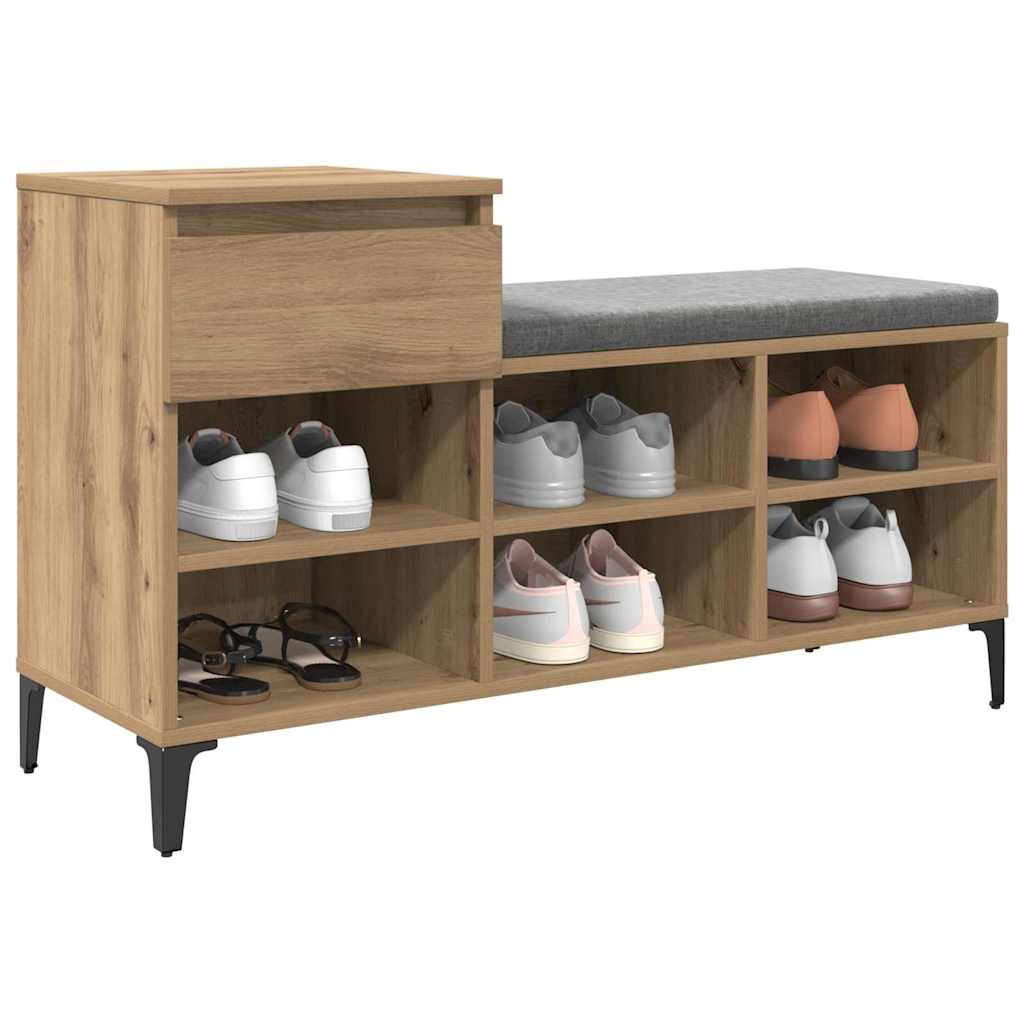 Shoe Cabinet Artisan oak 102 x 36 x 60 cm Engineered wood