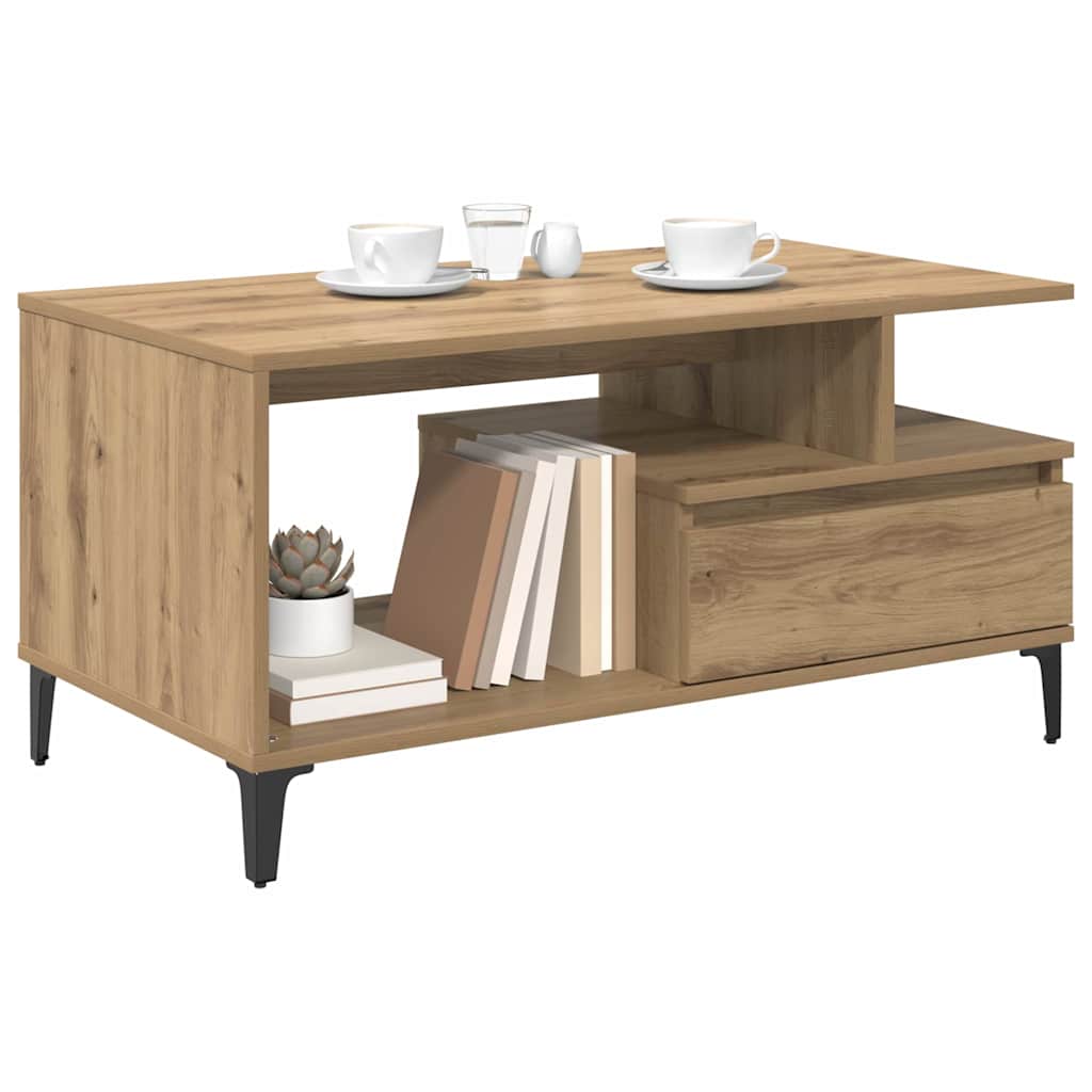 Coffee Table Artisan oak 90 x 49 x 45 cm Engineered wood