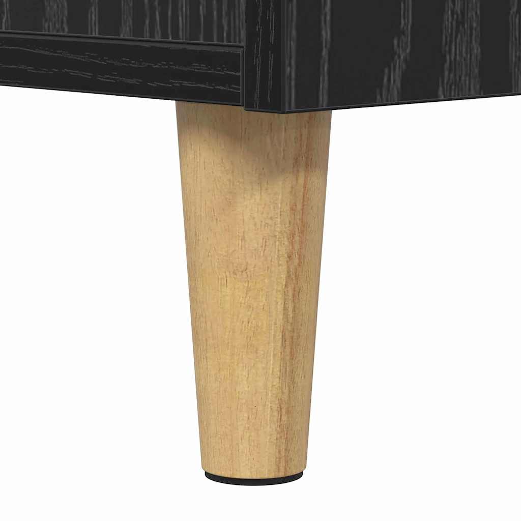 Bedside Cabinet Black Oak 40 x 35 x 70 cm Engineered Wood