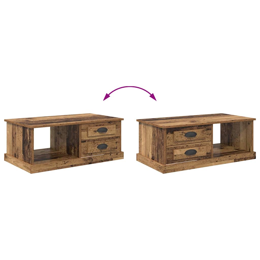 Coffee Table Old Wood 90 x 50 x 35 cm Engineered Wood