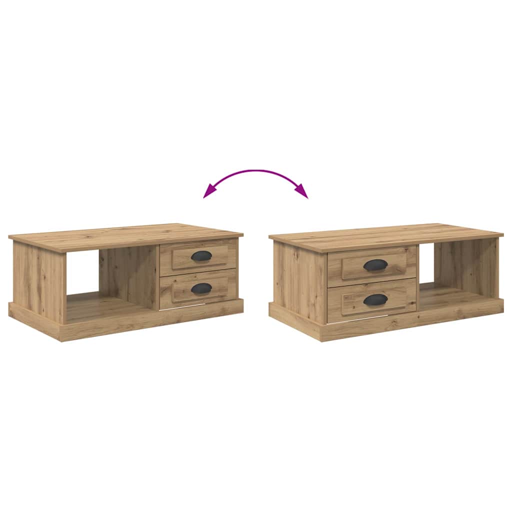 Coffee Table Artisan Oak 90 x 50 x 35 cm Engineered Wood