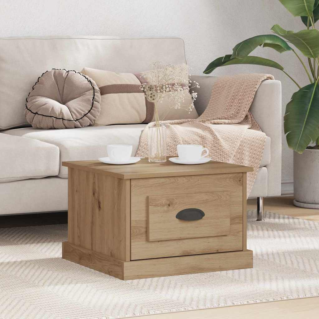 Coffee Table Artisan oak 50 x 50 x 35 cm Engineered wood