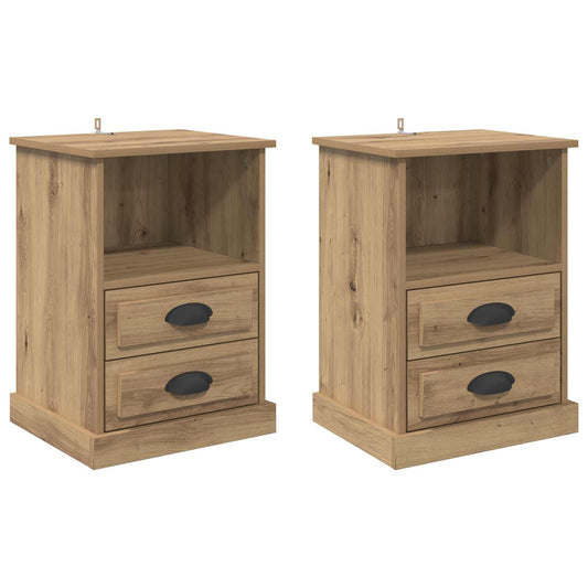 Bedside Cabinet 2 pcs Artisan Oak 36 x 43 x 60 cm