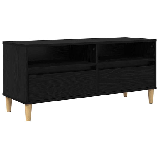 TV Cabinet 100 x 34.5 x 44.5 cm Black Oak Engineered Wood