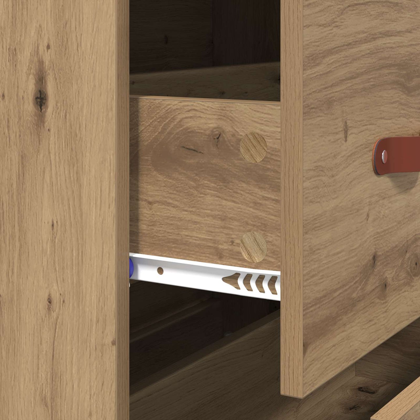 Chest of Drawers 3-Drawer Artisan Oak 69.5 x 34 x 90 cm