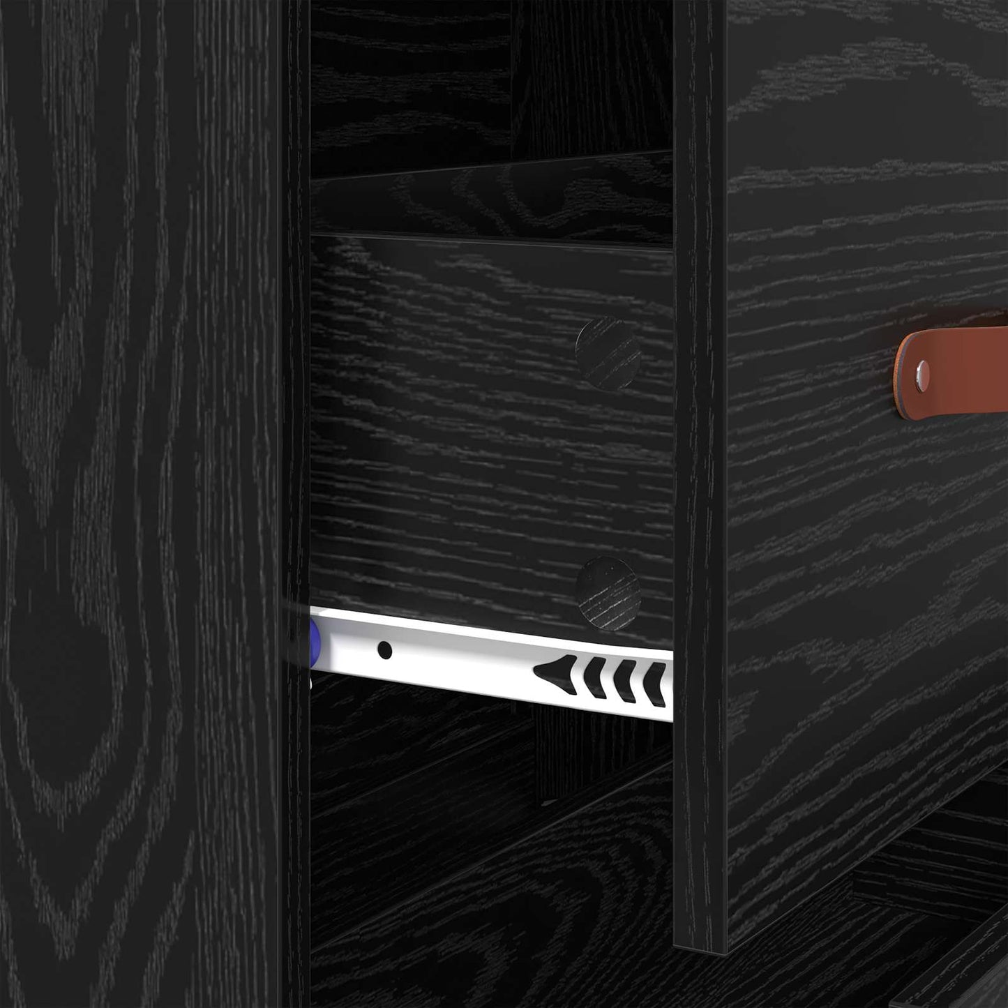 Chest of Drawers Black Oak 69.5 x 34 x 90 cm Engineered Wood