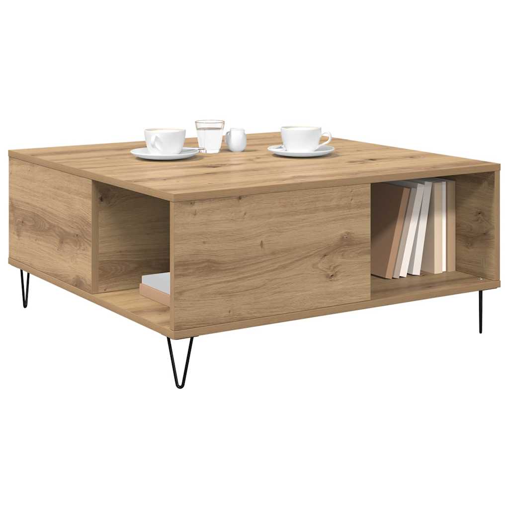 Coffee Table Artisan oak 80 x 80 x 36.5 cm Engineered wood