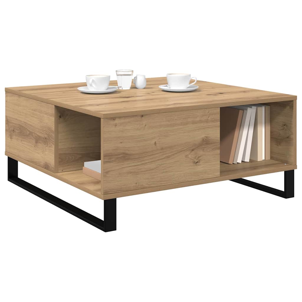 Coffee Table Artisan oak 80 x 80 x 36.5 cm Engineered wood