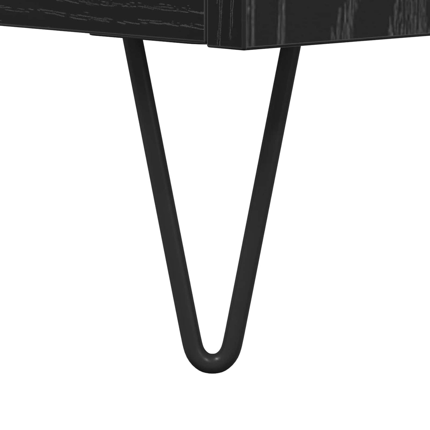 Sideboard Black Oak 60 x 35 x 70 cm Engineered Wood and Iron