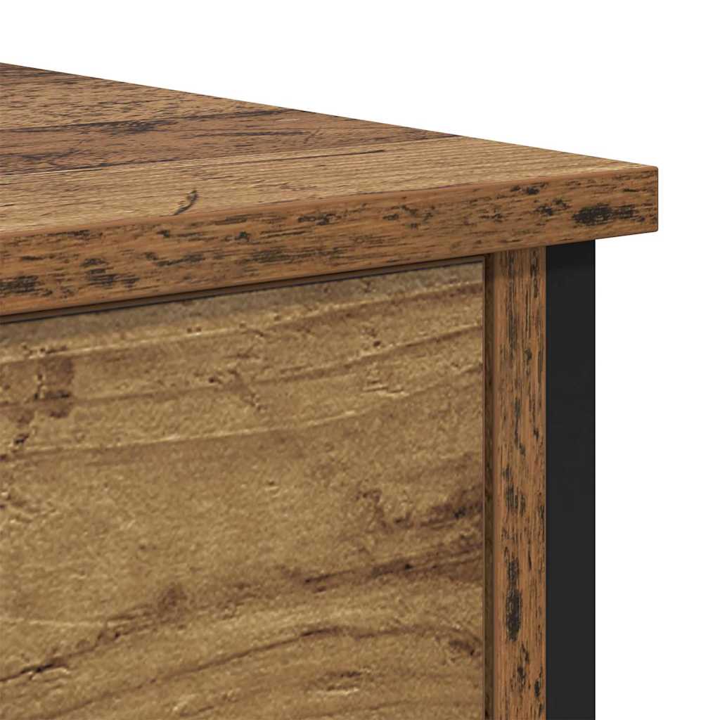 Bedside Table 2 pcs Old Wood 34 x 35.5 x 45 cm Engineered Wood