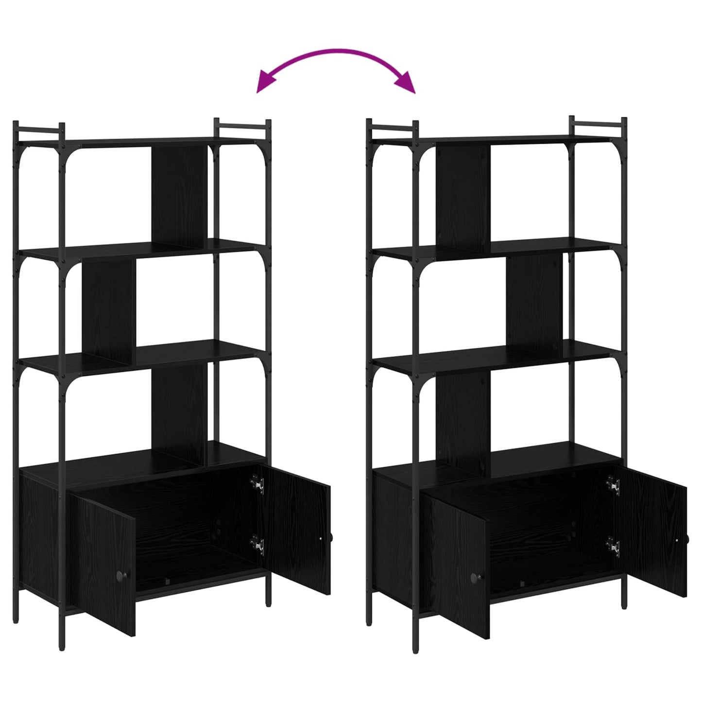 Bookcase 6-Tier 76.5 x 30 x 154.5 cm Engineered Wood