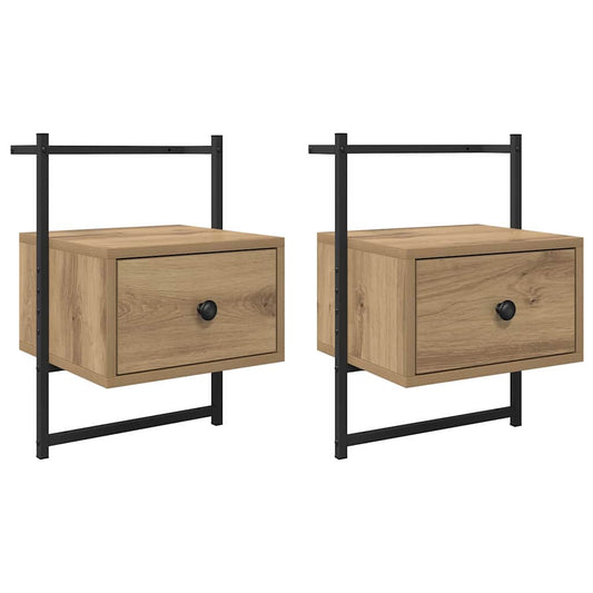 Bedside Cabinet 2 pcs Artisan Oak 35 x 30 x 51 cm